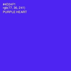 #4D24F1 - Purple Heart Color Image