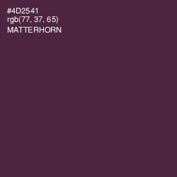 #4D2541 - Matterhorn Color Image
