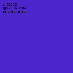 #4D25CD - Purple Heart Color Image