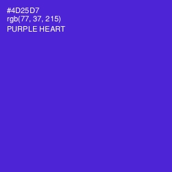 #4D25D7 - Purple Heart Color Image