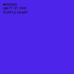 #4D25EA - Purple Heart Color Image