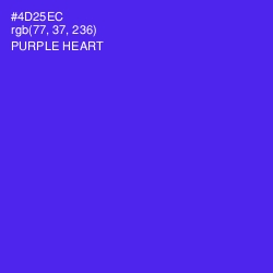 #4D25EC - Purple Heart Color Image