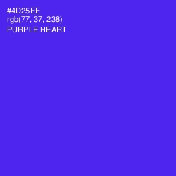 #4D25EE - Purple Heart Color Image
