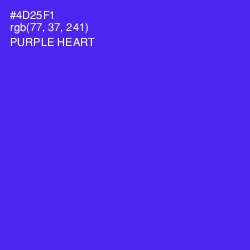 #4D25F1 - Purple Heart Color Image