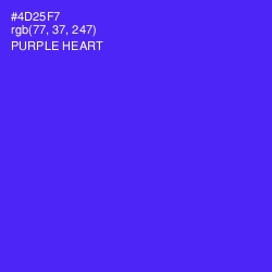 #4D25F7 - Purple Heart Color Image