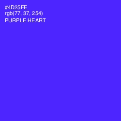 #4D25FE - Purple Heart Color Image