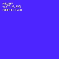 #4D25FF - Purple Heart Color Image