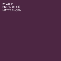 #4D2644 - Matterhorn Color Image
