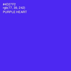 #4D27F2 - Purple Heart Color Image