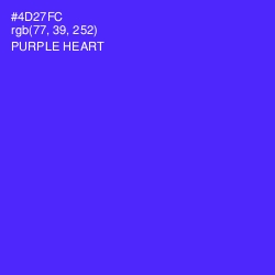 #4D27FC - Purple Heart Color Image