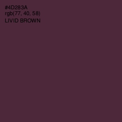 #4D283A - Livid Brown Color Image