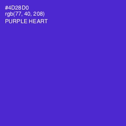 #4D28D0 - Purple Heart Color Image