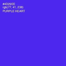 #4D29EE - Purple Heart Color Image