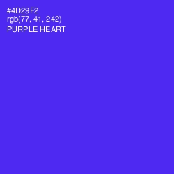 #4D29F2 - Purple Heart Color Image