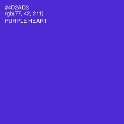 #4D2AD3 - Purple Heart Color Image