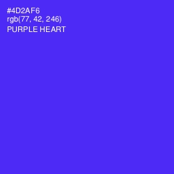 #4D2AF6 - Purple Heart Color Image