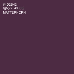 #4D2B42 - Matterhorn Color Image