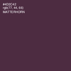#4D2C42 - Matterhorn Color Image