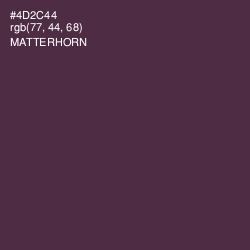 #4D2C44 - Matterhorn Color Image