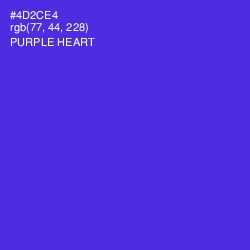 #4D2CE4 - Purple Heart Color Image