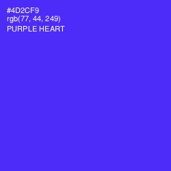 #4D2CF9 - Purple Heart Color Image