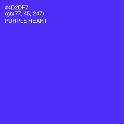 #4D2DF7 - Purple Heart Color Image