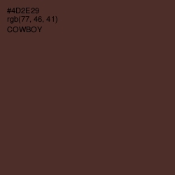 #4D2E29 - Cowboy Color Image