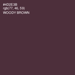 #4D2E3B - Woody Brown Color Image