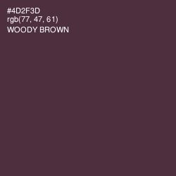 #4D2F3D - Woody Brown Color Image