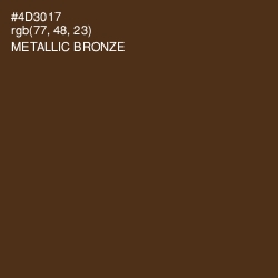 #4D3017 - Metallic Bronze Color Image