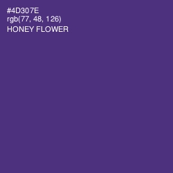 #4D307E - Honey Flower Color Image
