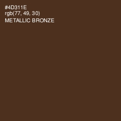 #4D311E - Metallic Bronze Color Image