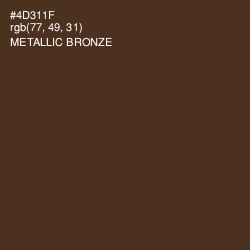 #4D311F - Metallic Bronze Color Image