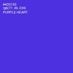 #4D31E0 - Purple Heart Color Image