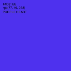 #4D31EE - Purple Heart Color Image