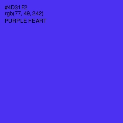 #4D31F2 - Purple Heart Color Image