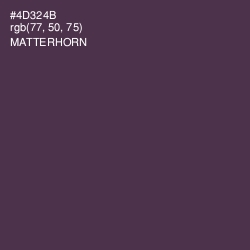 #4D324B - Matterhorn Color Image