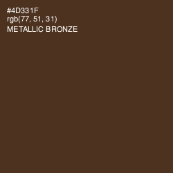 #4D331F - Metallic Bronze Color Image