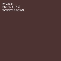 #4D3331 - Woody Brown Color Image
