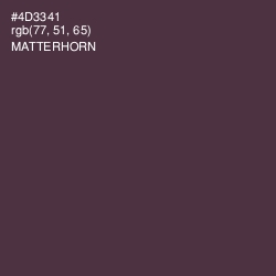 #4D3341 - Matterhorn Color Image