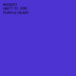 #4D33D1 - Purple Heart Color Image