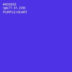 #4D33E5 - Purple Heart Color Image