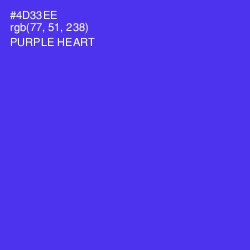 #4D33EE - Purple Heart Color Image