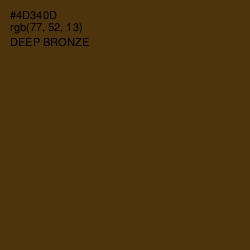 #4D340D - Deep Bronze Color Image