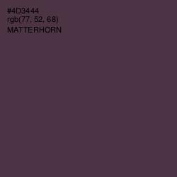 #4D3444 - Matterhorn Color Image