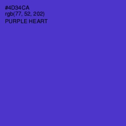 #4D34CA - Purple Heart Color Image