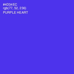 #4D34EC - Purple Heart Color Image