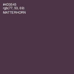 #4D3545 - Matterhorn Color Image