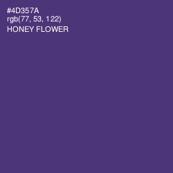 #4D357A - Honey Flower Color Image