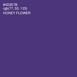 #4D357B - Honey Flower Color Image